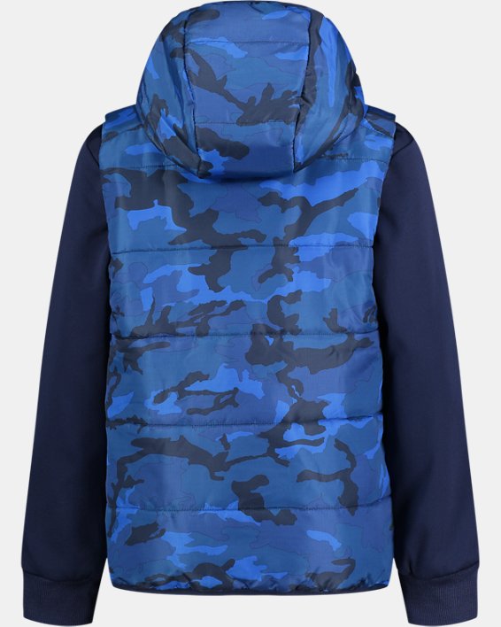 Boys' UA 2fer Hoodie Vest, Blue, pdpMainDesktop image number 2